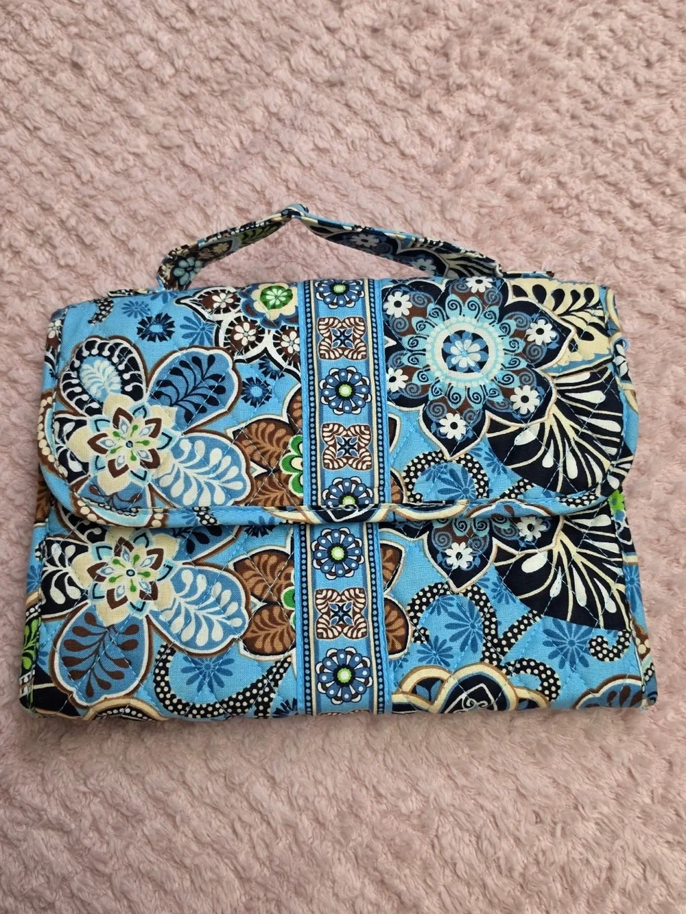 Vera Bradley Bali Blue Retired Cosmetic Organizer